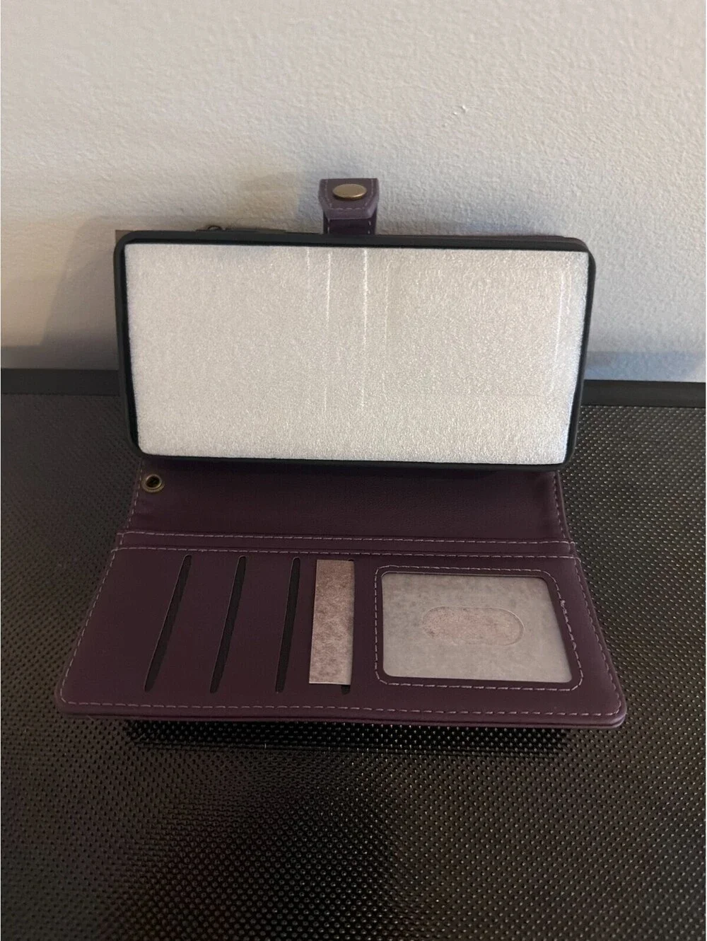 TwoHead 2-in-1 Wallet Case for Samsung Galaxy S25 Edge Purple Detachable Folio